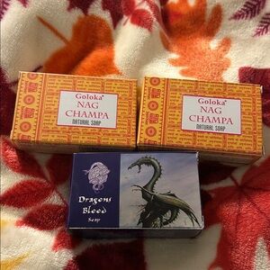 Goloka Nag Champa and Dragon's Blood Soap Set